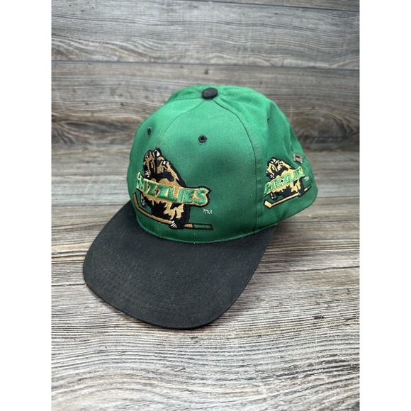 Vtg Rare‎ 90s Denver grizzlies SnapBack Hat Cap IHL Hockey With Pins See Photos - Picture 1 of 7
